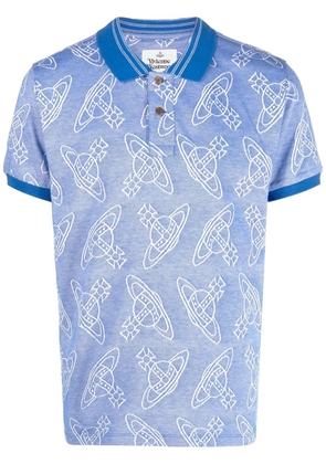 Vivienne Westwood Orb logo-print polo shirt - Blue