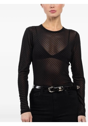 FRAME polka dot long-sleeved top - Black