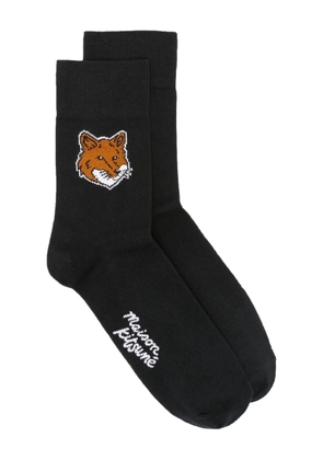 Maison Kitsuné fox-embellishment socks - Black