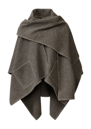 Fabiana Filippi pocket-detail wool cape - Grey