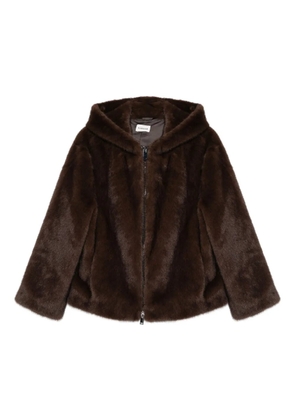 P.A.R.O.S.H. hooded zip-front jacket - Brown