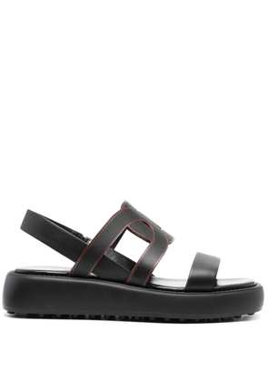 Tod's cut-out chain leather sandals - Black