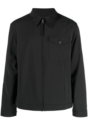Helmut Lang zip-up tailored shirt jacket - Black