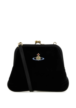 Vivienne Westwood Vivienne velvet clutch - Black