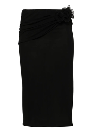 Magda Butrym floral-appliqué pencil skirt - Black