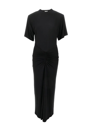 THE ANDAMANE ruched midi dress - Black