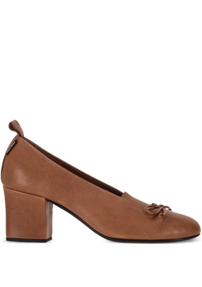 Miu Miu Élan bow-detail pumps - Brown