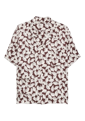 BODE leaf-print shirt - Brown