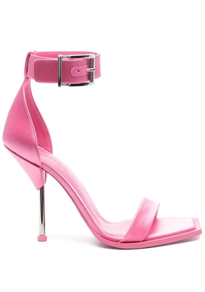 Alexander McQueen 110mm satin-finish sandals - Pink
