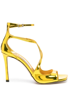 Jimmy Choo Azia 95mm leather sandals - Yellow