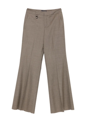 Seafarer ring-detail flared trousers - Brown