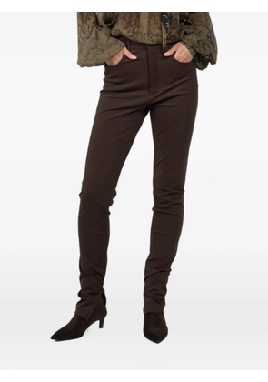 Ronny Kobo zip-up trousers - Brown