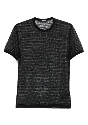 DSQUARED2 logo-print mesh T-shirt - Black