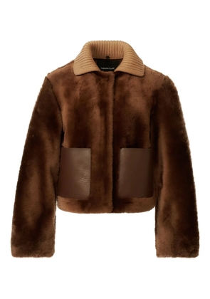 Fabiana Filippi leather-panel shearling jacket - Brown