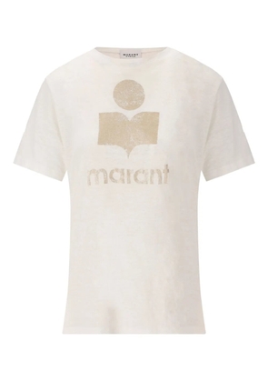 ISABEL MARANT logo-print T-shirt - Neutrals