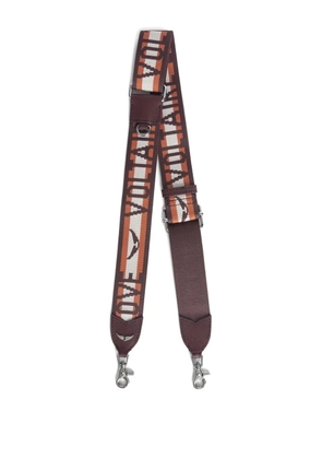 Zadig&Voltaire logo-print bag strap - Brown