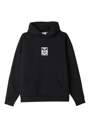 Obey logo-print hoodie - Black