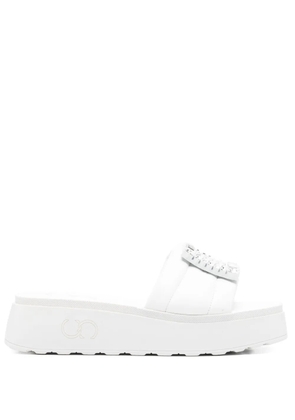 Casadei 40mm crystal-embellished sandals - White