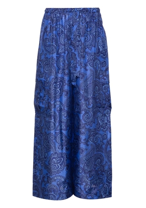 ZIMMERMANN Ottie silk palazzo trousers - Blue