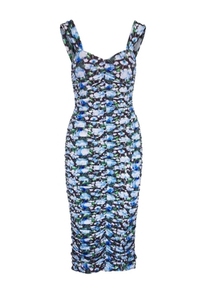 Carolina Herrera floral-print midi dress - Blue