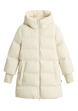 Woolrich Madison hooded oversized coat - White