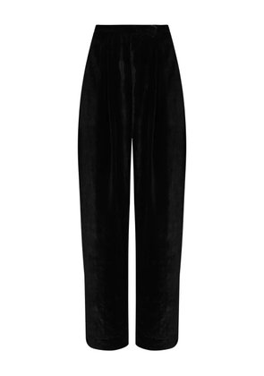 Osklen pleat-detail velvet trousers - Black