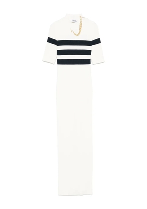 Jean Paul Gaultier fine-ribbed maxi dress - White