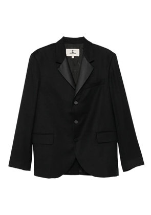 Barena satin-lapel three-button blazer - Black