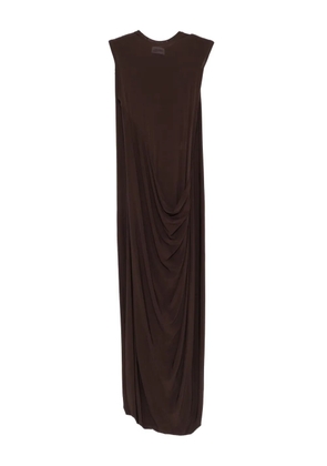Jean Paul Gaultier draped sleeveless maxi dress - Brown