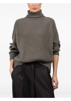 Dusan roll-neck ribbed sweater - Grey