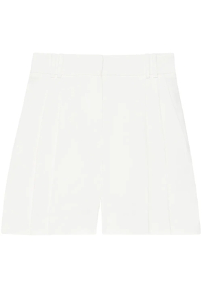 Another Tomorrow linen pleated shorts - White