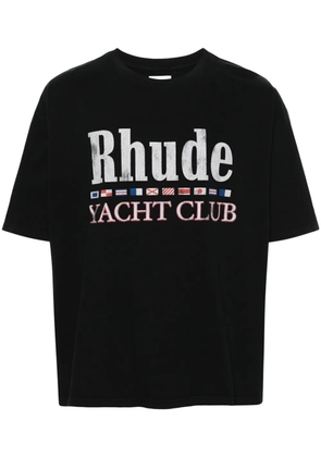 RHUDE Flag cotton T-shirt - Black
