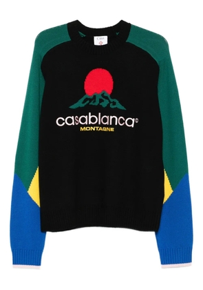 Casablanca logo-embroidered sweater - Black