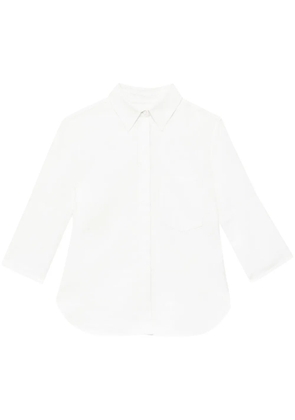 Another Tomorrow French-cuff linen blouse - White