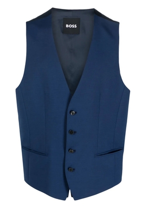 BOSS single-breasted buttoned waistcoat - Blue