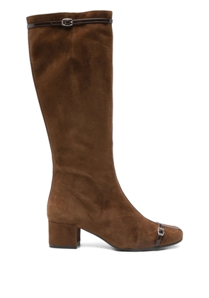 Carel Paris 50mm buckle-detail suede boots - Brown