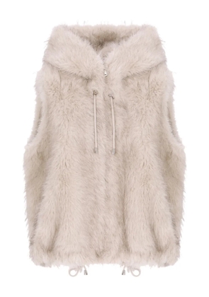 VALENTINI 1972 hooded sleeveless jacket - Neutrals