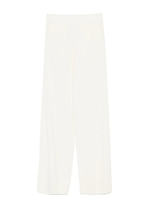 Max Mara ribbed knit trousers - White