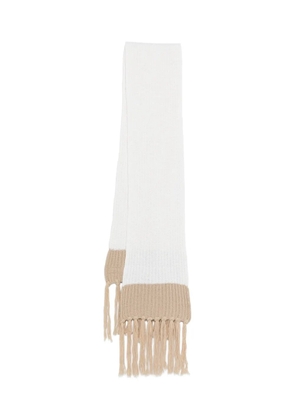 Moschino tassel scarf - White