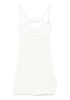 Casablanca crochet bustier mini dress - White