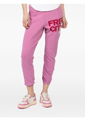FreeCity logo-print track pants - Pink