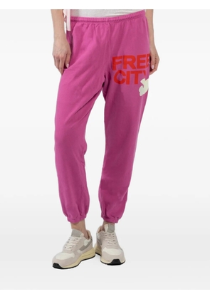 FreeCity logo-print track pants - Pink