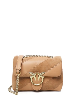 PINKO diagonal-quilted leather shoulder bag - Brown