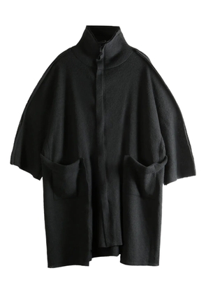 Yohji Yamamoto funnel-neck pocket coat - Black