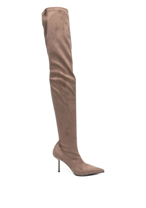 Le Silla 80mm pointed-toe boots - Brown
