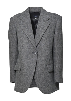 Weekend Max Mara herringbone-pattern single-breasted blazer - Grey