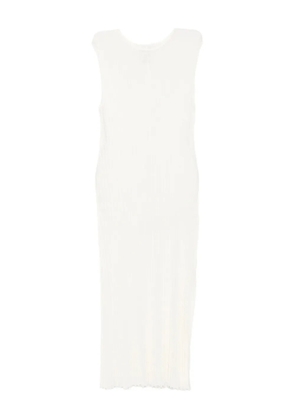 LouLou de Saison Ada pleated sleeveless midi dress - White