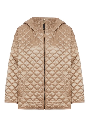 Max Mara quilted-pattern hooded jacket - Neutrals