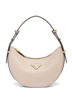Prada Arqué leather shoulder bag - Neutrals