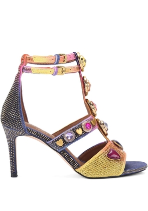 Kurt Geiger London 80mm Gem High Gladiator heart embellished high-heel sandals - Blue